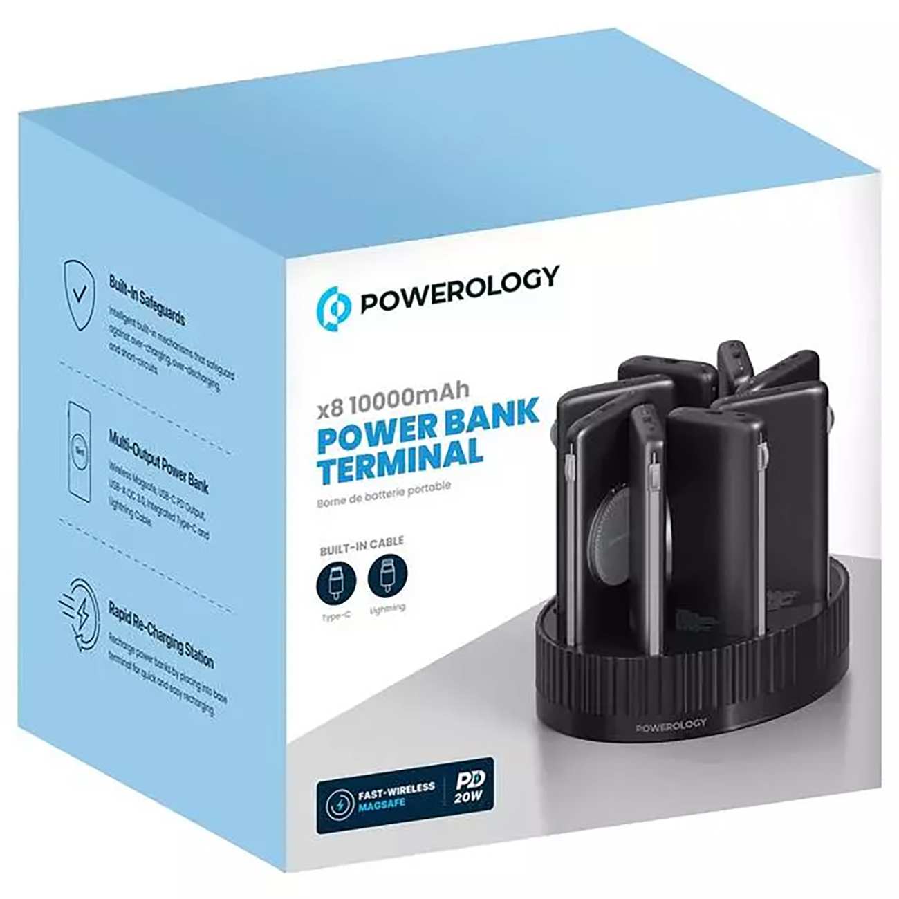 پاوراستیشن 10000 میلیآمپرساعت 8 در 1 پاورولوژی PPBCHA2681BK
