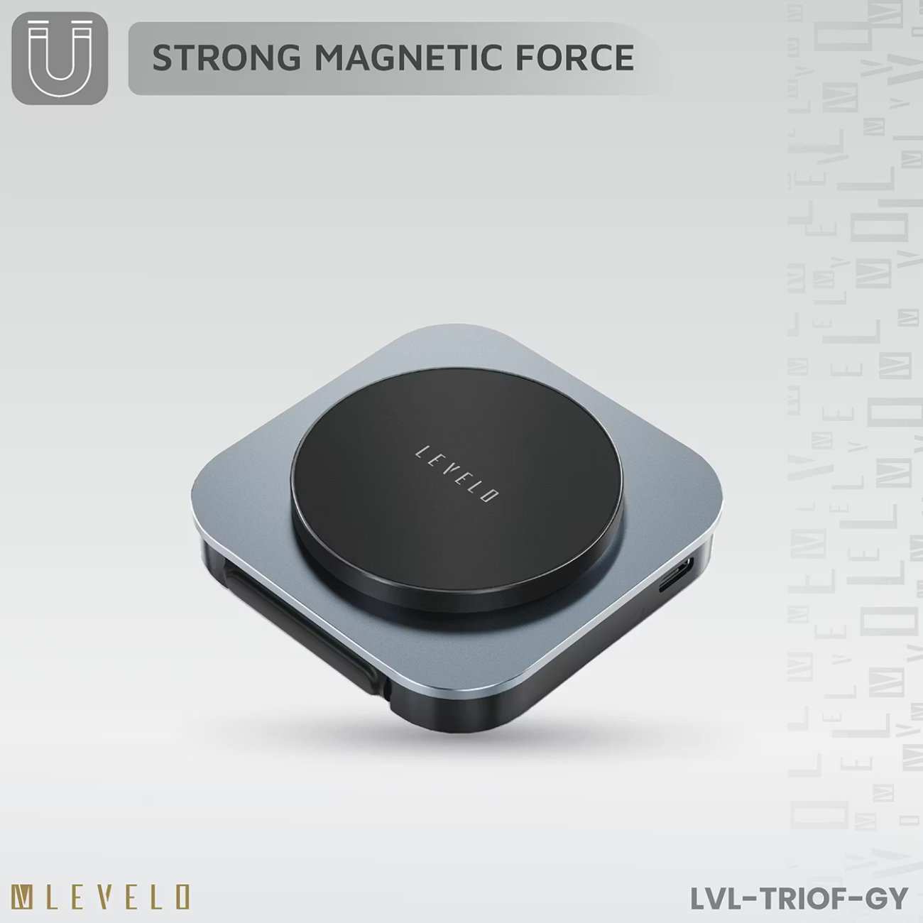 هولدر شارژر وایرلس 15 وات آیفون، ایرپاد، اپل واچ تاشو لِوِلو LVLTF31WCBK