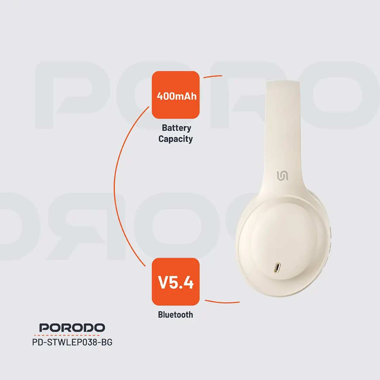 هدفون بلوتوثی 5.4 و سیمی پورودو PD-STWLEP038