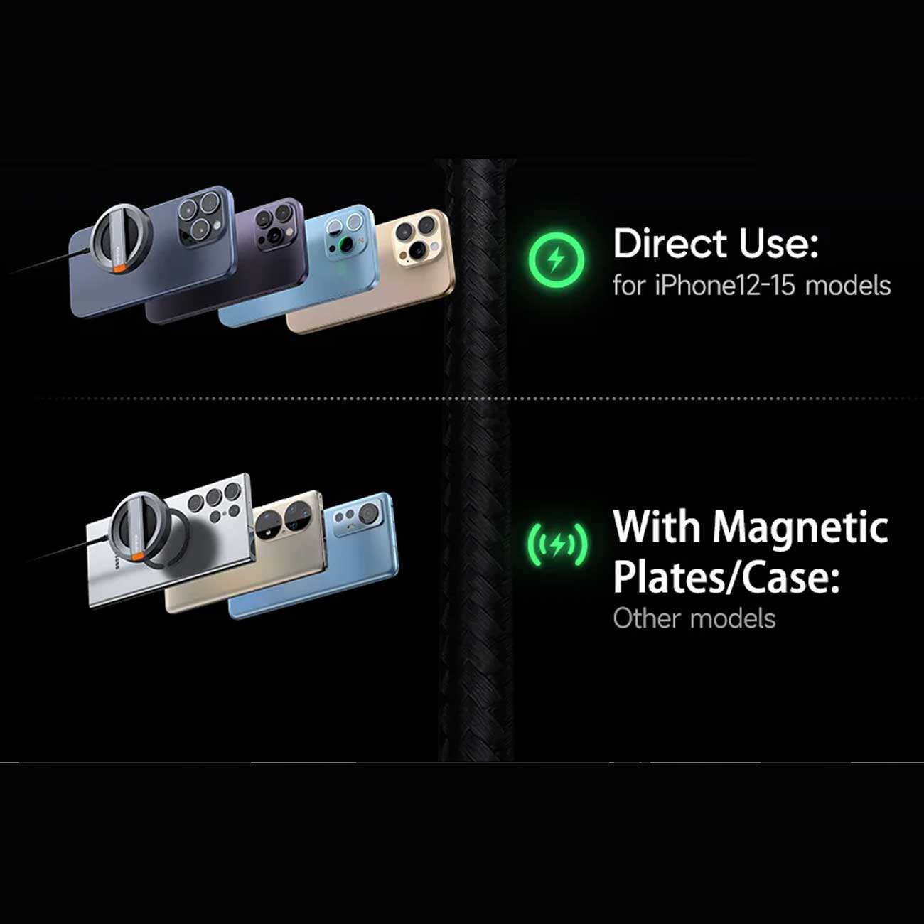 شارژر وایرلس مگنتی 15 وات و هولدر موبایل رومیزی مکدودو CH-550