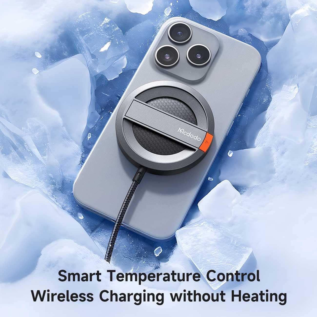 شارژر وایرلس مگنتی 15 وات و هولدر موبایل رومیزی مکدودو CH-550