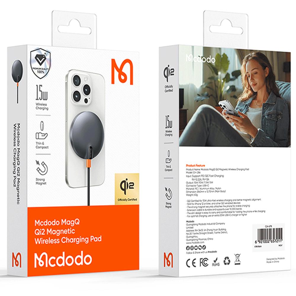 شارژر بیسیم 15 وات مگنتی مکدودو CH-2860