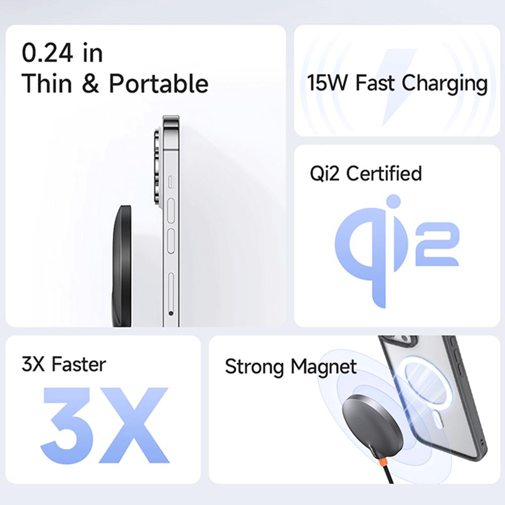 شارژر بیسیم 15 وات مگنتی مکدودو CH-2860