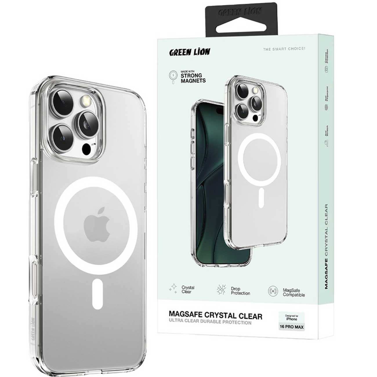 قاب شفاف مگسیف آیفون 16 گرین لاین GNMCRYC16CL