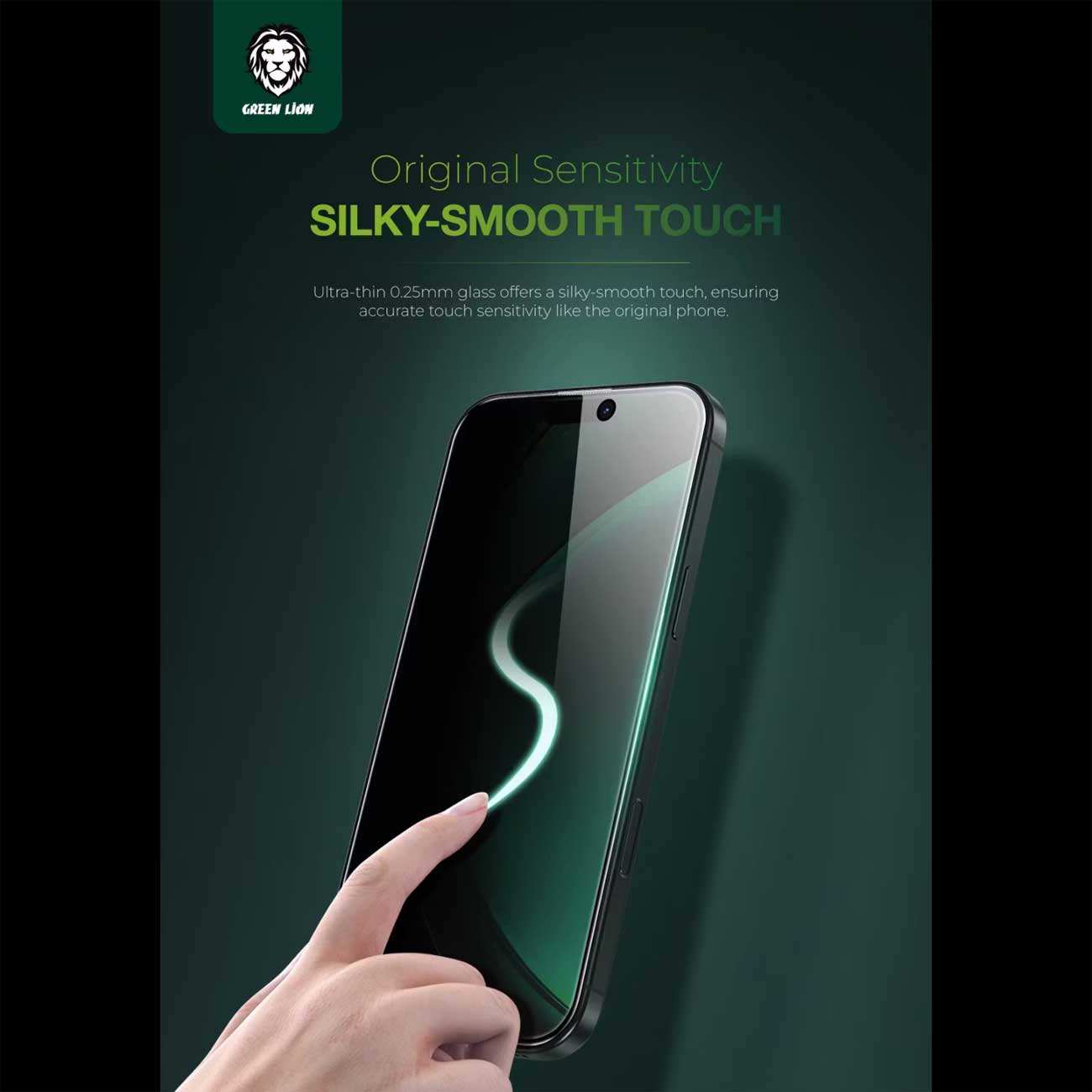 گلس حریم شخصی آیفون 16 و 15 گرین GNDPTPV16BK