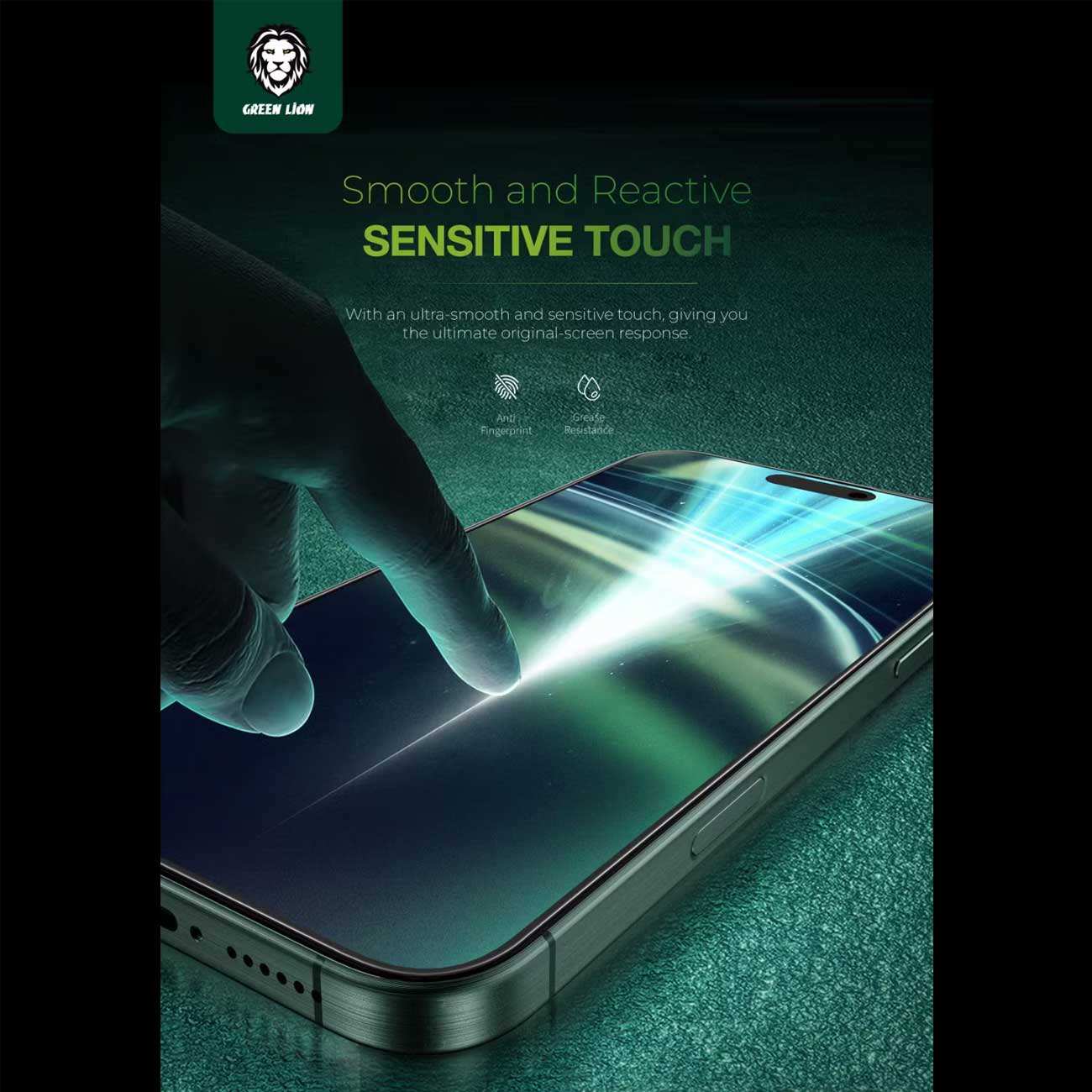 گلس حریم شخصی آیفون 16 و 15 گرین GNDPTPV16BK