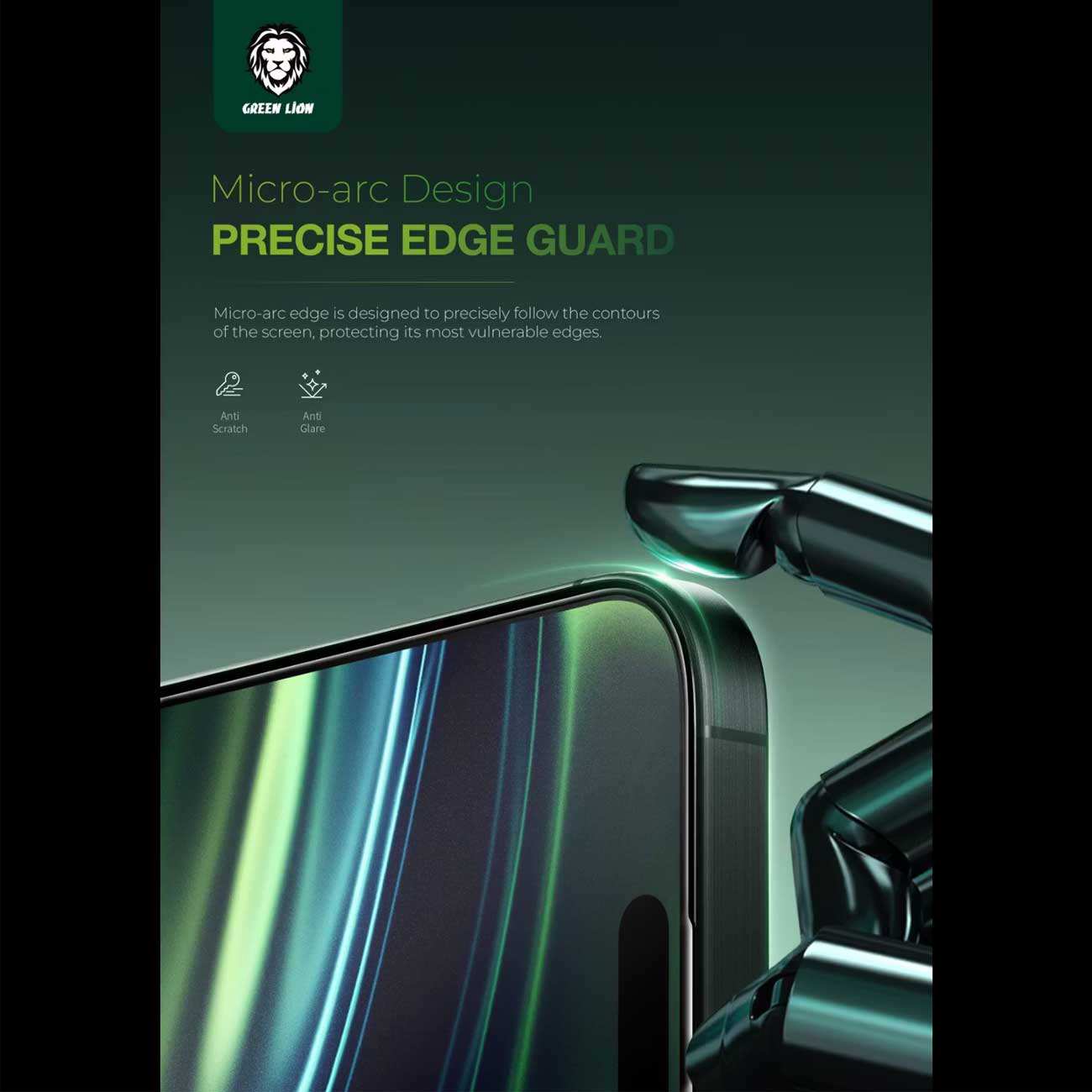 گلس حریم شخصی آیفون 16 و 15 گرین GNDPTPV16BK