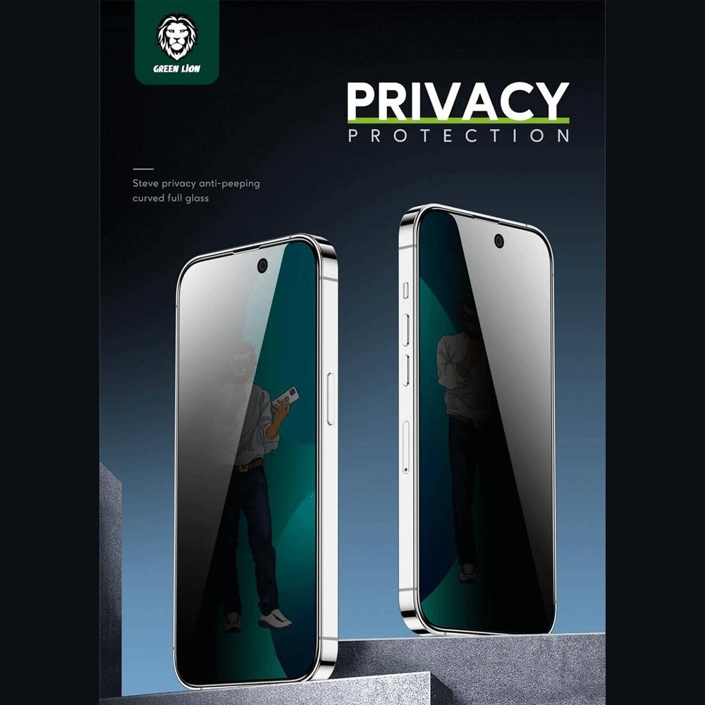 گلس پرایوسی آیفون 15 پرو گرینلاین GN9HSPY15PBK