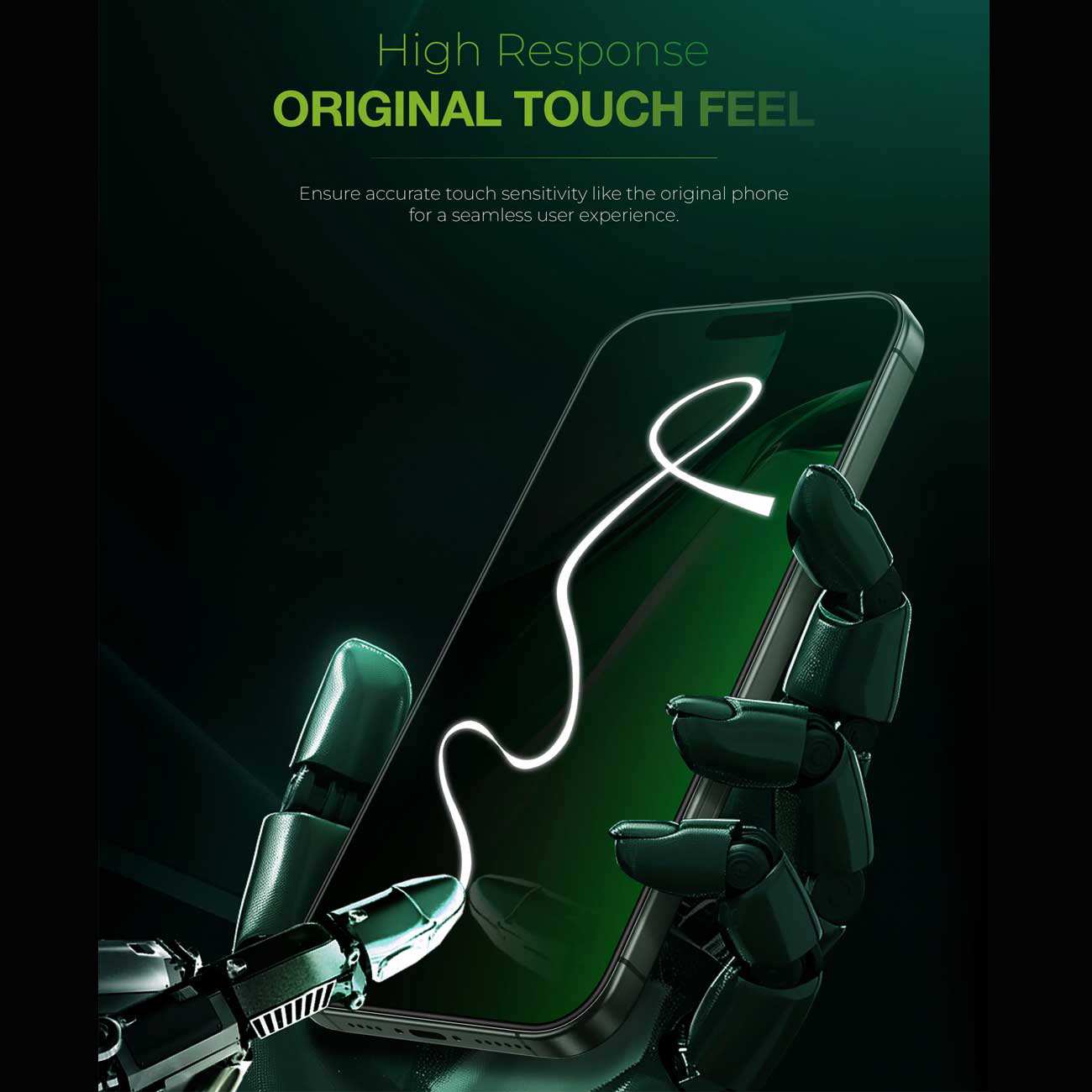 گلس پرایوسی آیفون 16 پرومکس 3 بعدی گرین GN3DSIL16PMBK