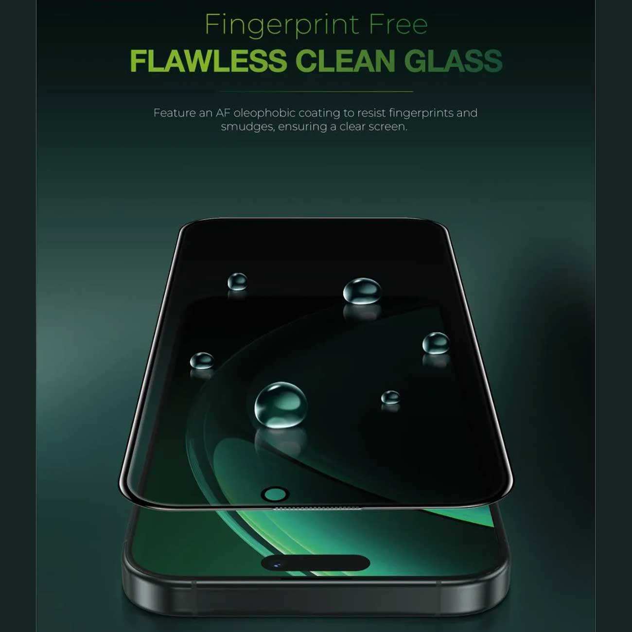 گلس پرایوسی آیفون 16 پرومکس 3 بعدی گرین GN3DSIL16PMBK