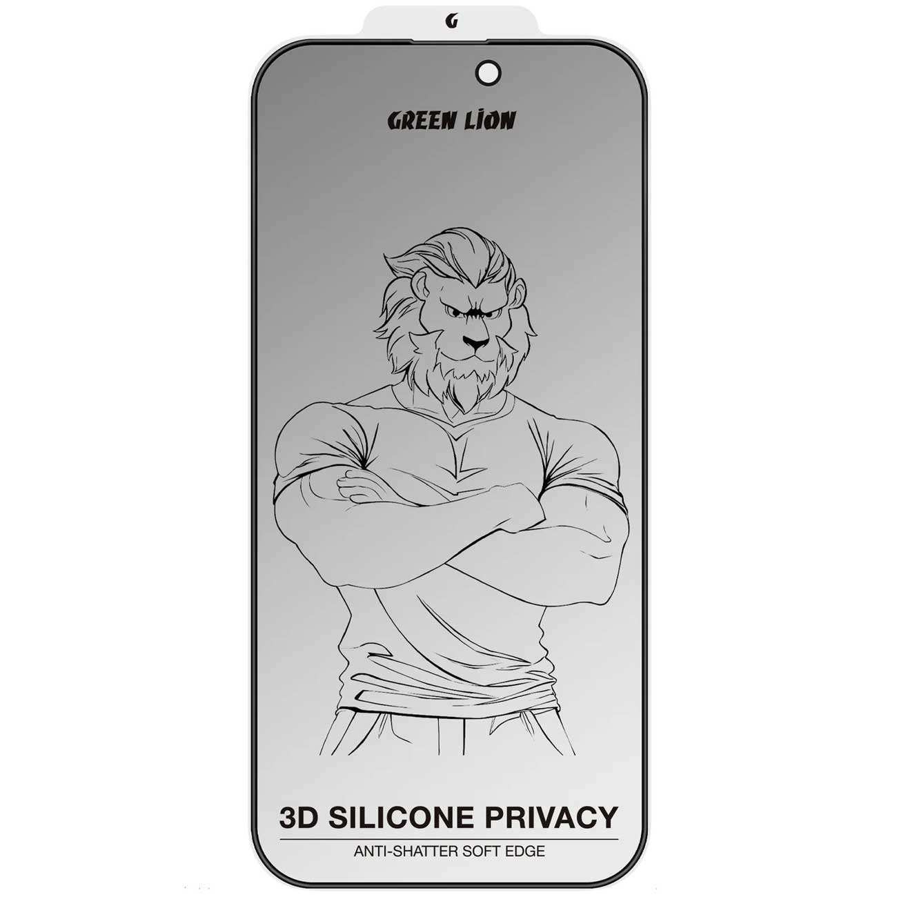 گلس پرایوسی آیفون 16 پرومکس 3 بعدی گرین GN3DSIL16PMBK