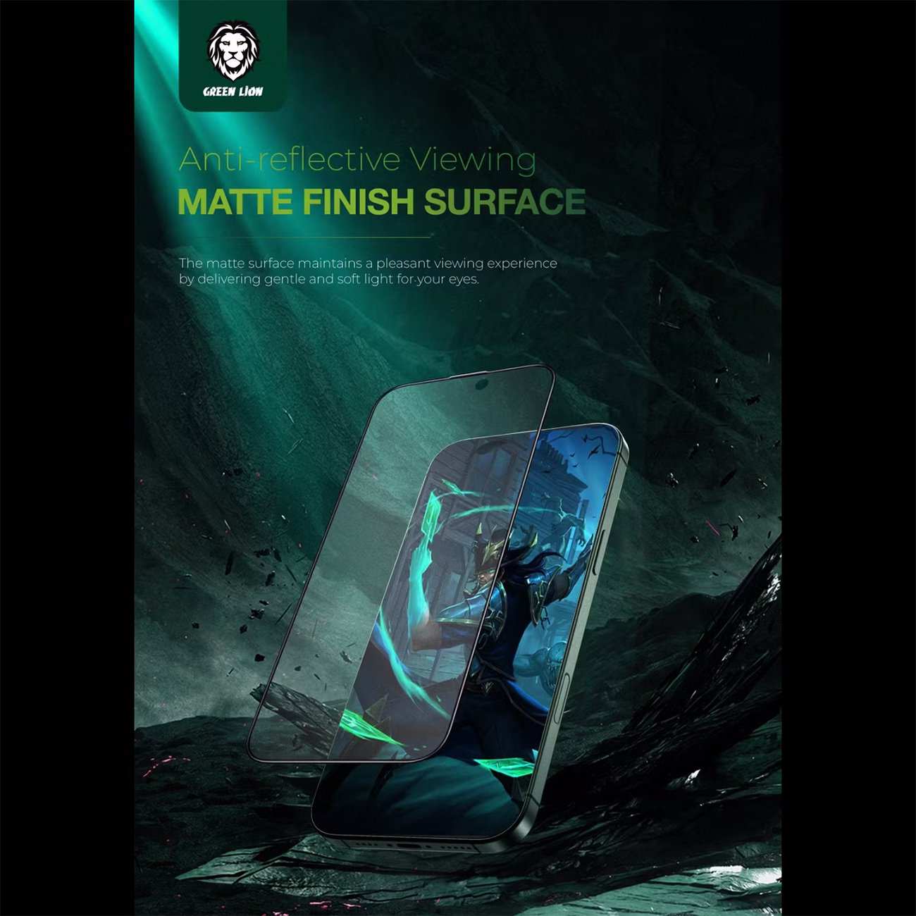 گلس پرایوسی ایربگدار آیفون 16 و آیفون 15 سهبعدی گرینلاین GN3DSIL16BK