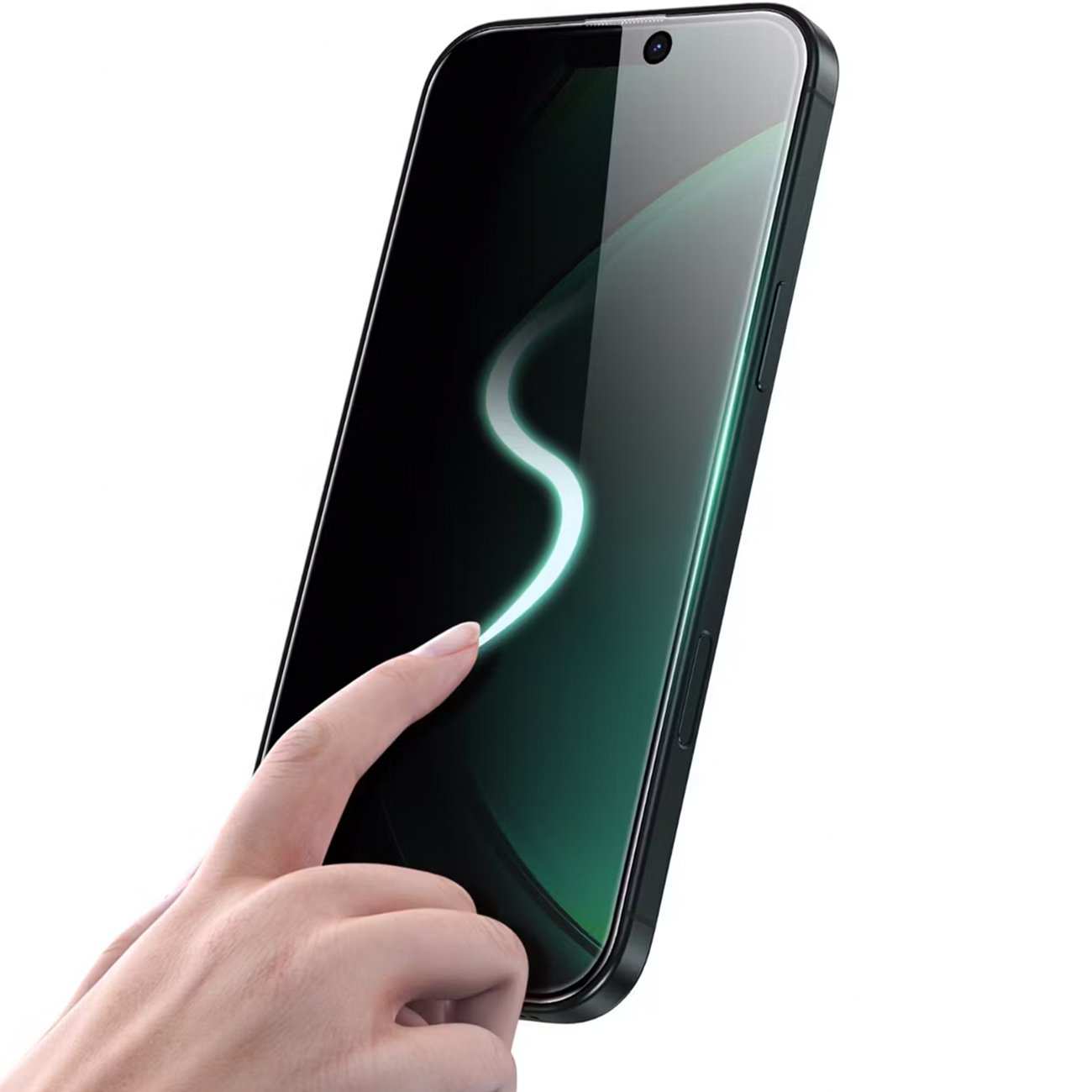 گلس پرایوسی ایربگدار آیفون 16 و آیفون 15 سهبعدی گرینلاین GN3DSIL16BK