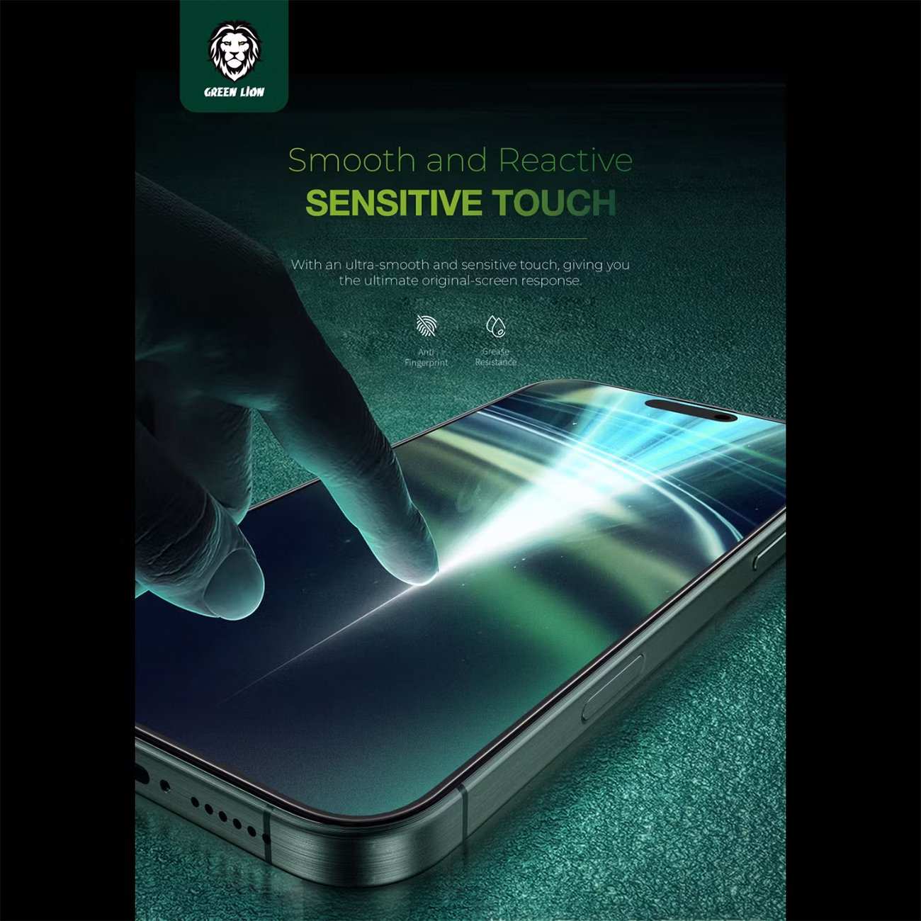 گلس پرایوسی ایربگدار آیفون 16 و آیفون 15 سهبعدی گرینلاین GN3DSIL16BK