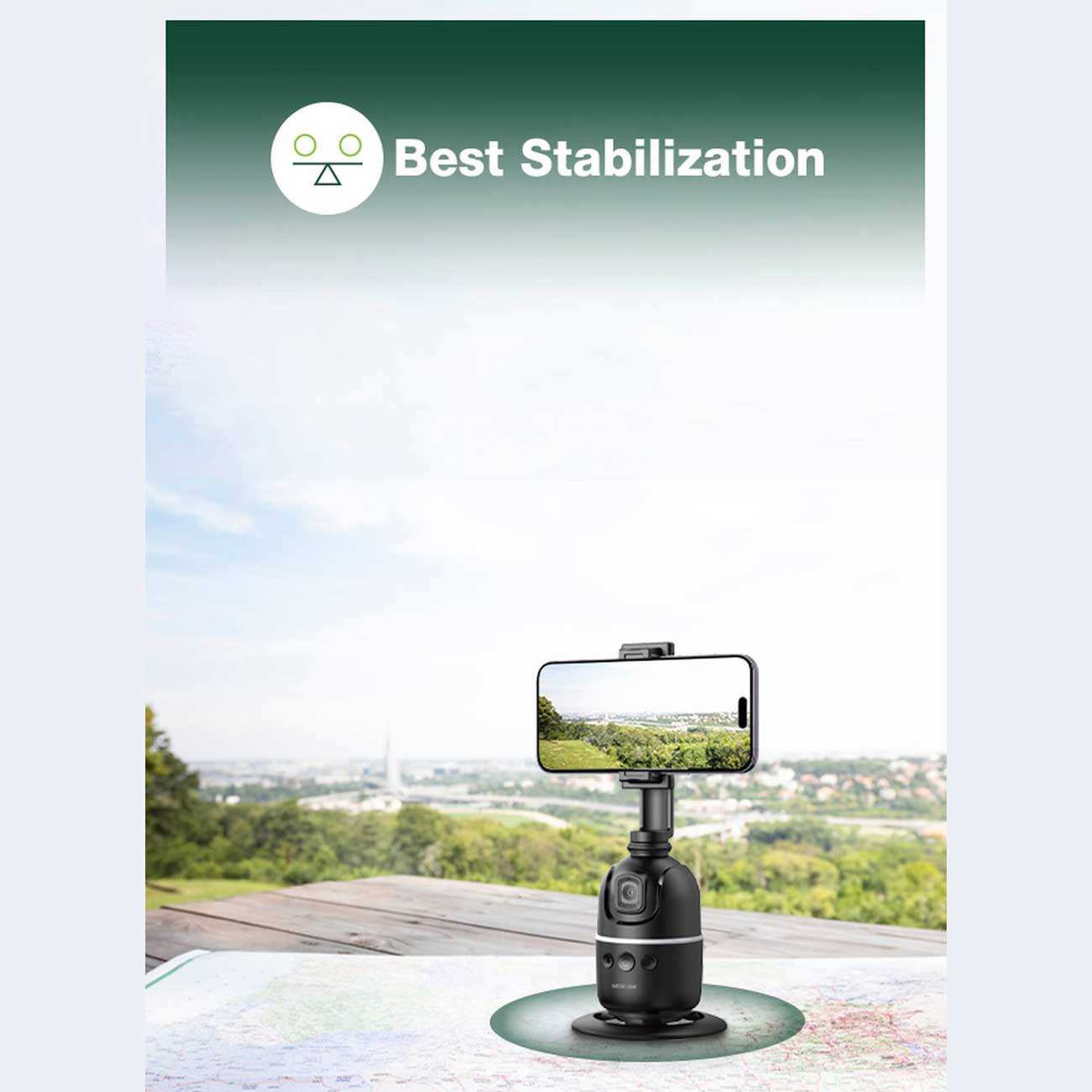 گیمبال ردیاب خودکار چهره 360 درجه گرین لاین GNAUTTRGLBK