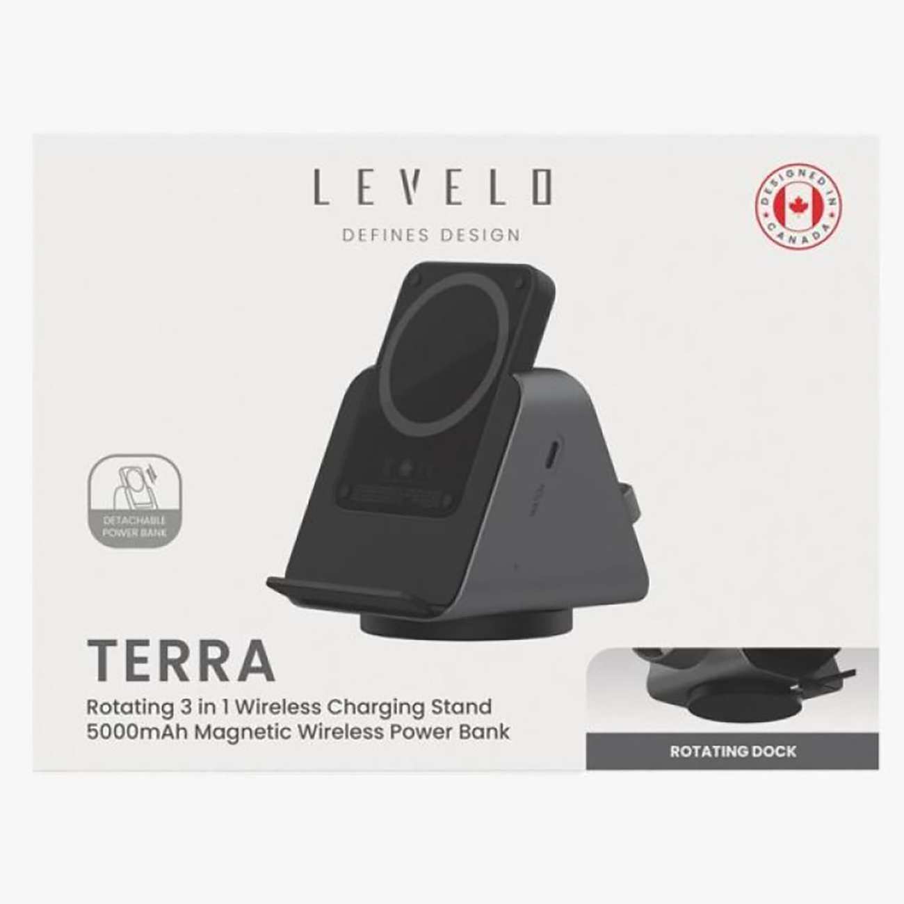 پاوربانک وایرلس 5000 سه کاره لِوِلو LVLTWCSPBK