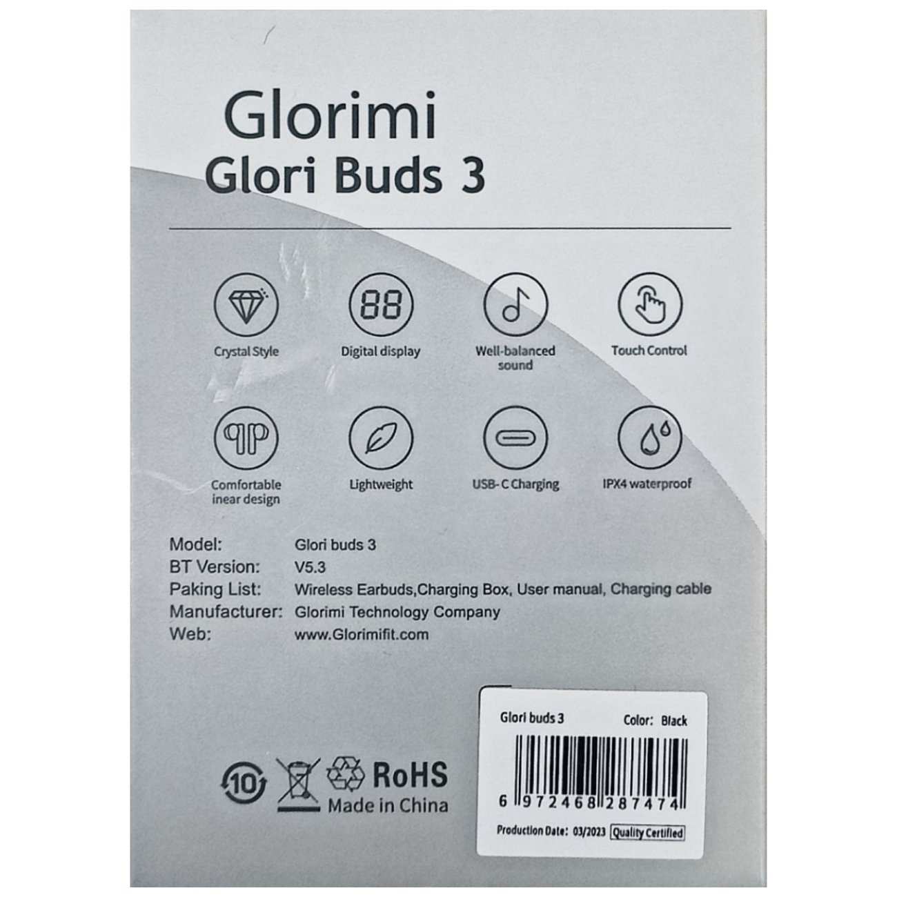 هندزفری بلوتوثی 5.3 با صفحه نمایش دیجیتالی گلوریمی شیائومی Glori Buds 3