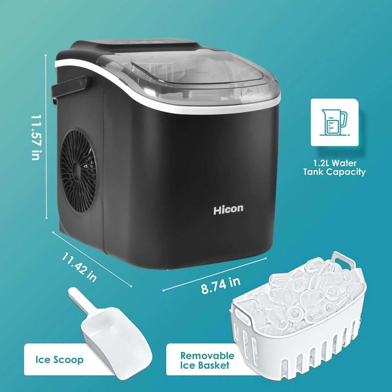 دستگاه یخ ساز اتوماتیک قابل حمل هایکون HZB-16M