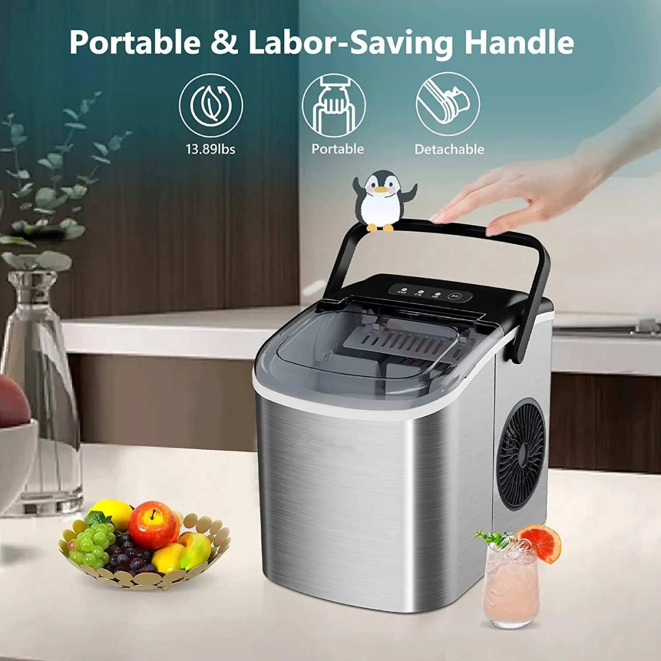 دستگاه یخ ساز اتوماتیک قابل حمل هایکون HZB-16M