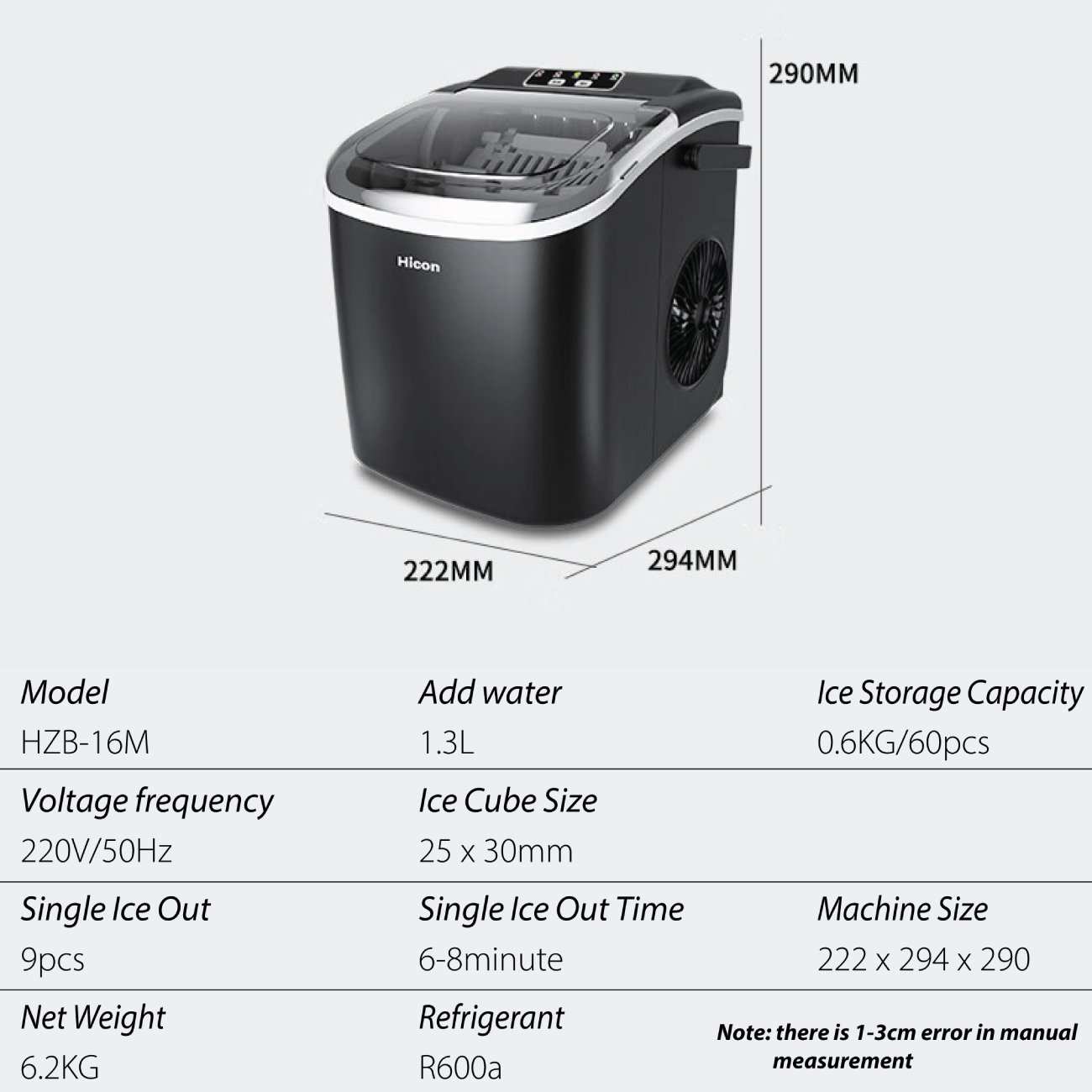 دستگاه یخ ساز اتوماتیک قابل حمل هایکون HZB-16M