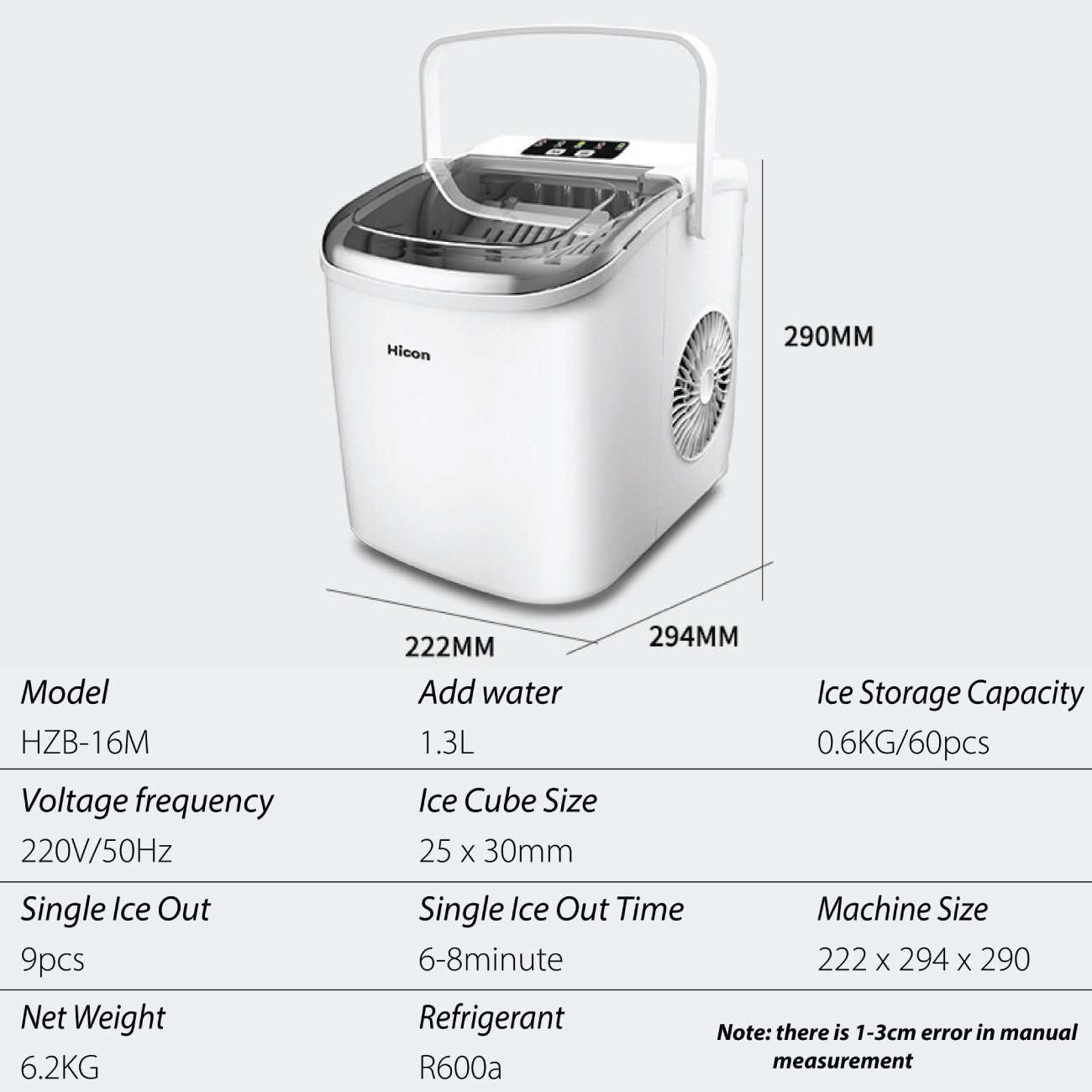 دستگاه یخ ساز اتوماتیک قابل حمل هایکون HZB-16M