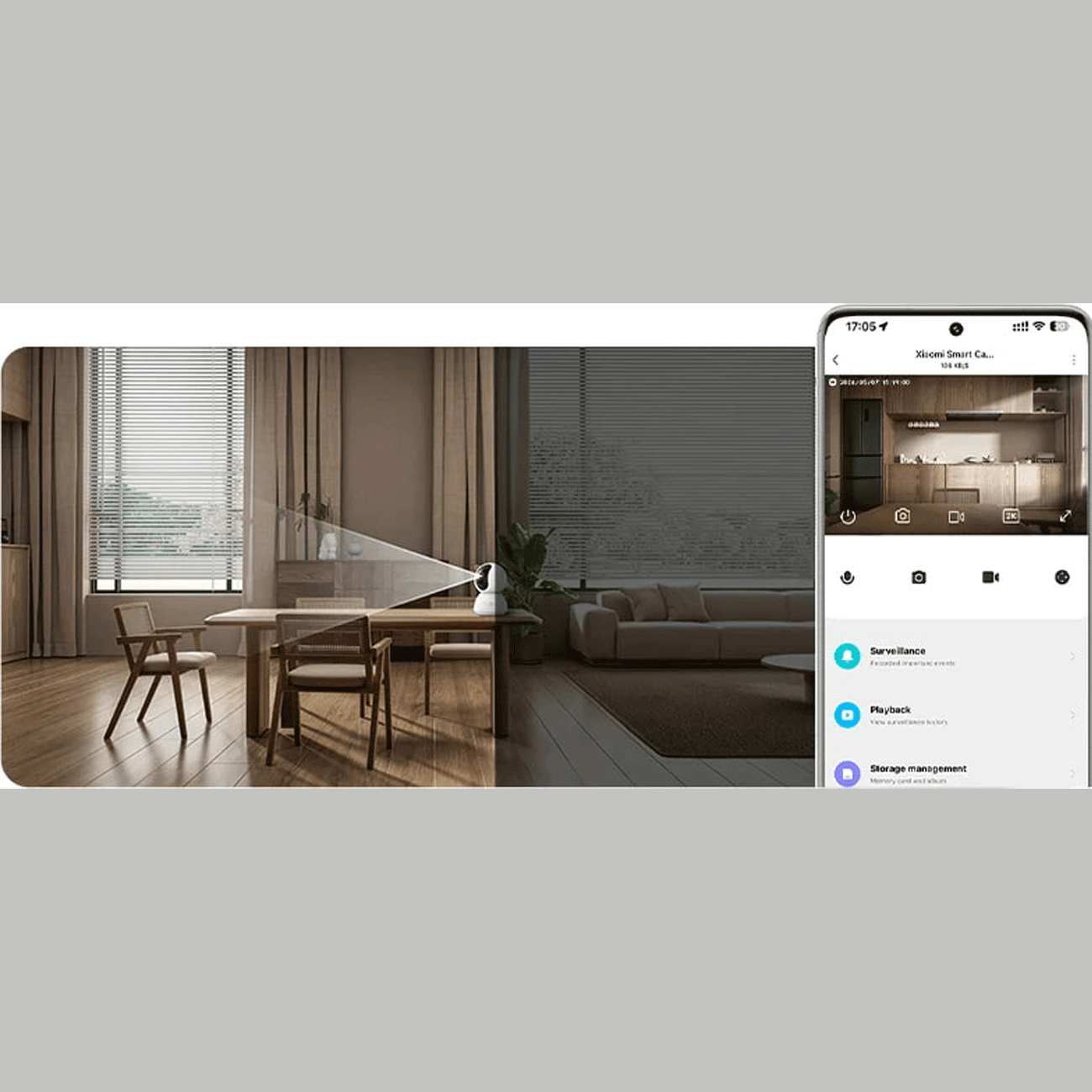 دوربین مداربسته وایفای هوشمند 360 درجه شیائومی MJSXJ22CM