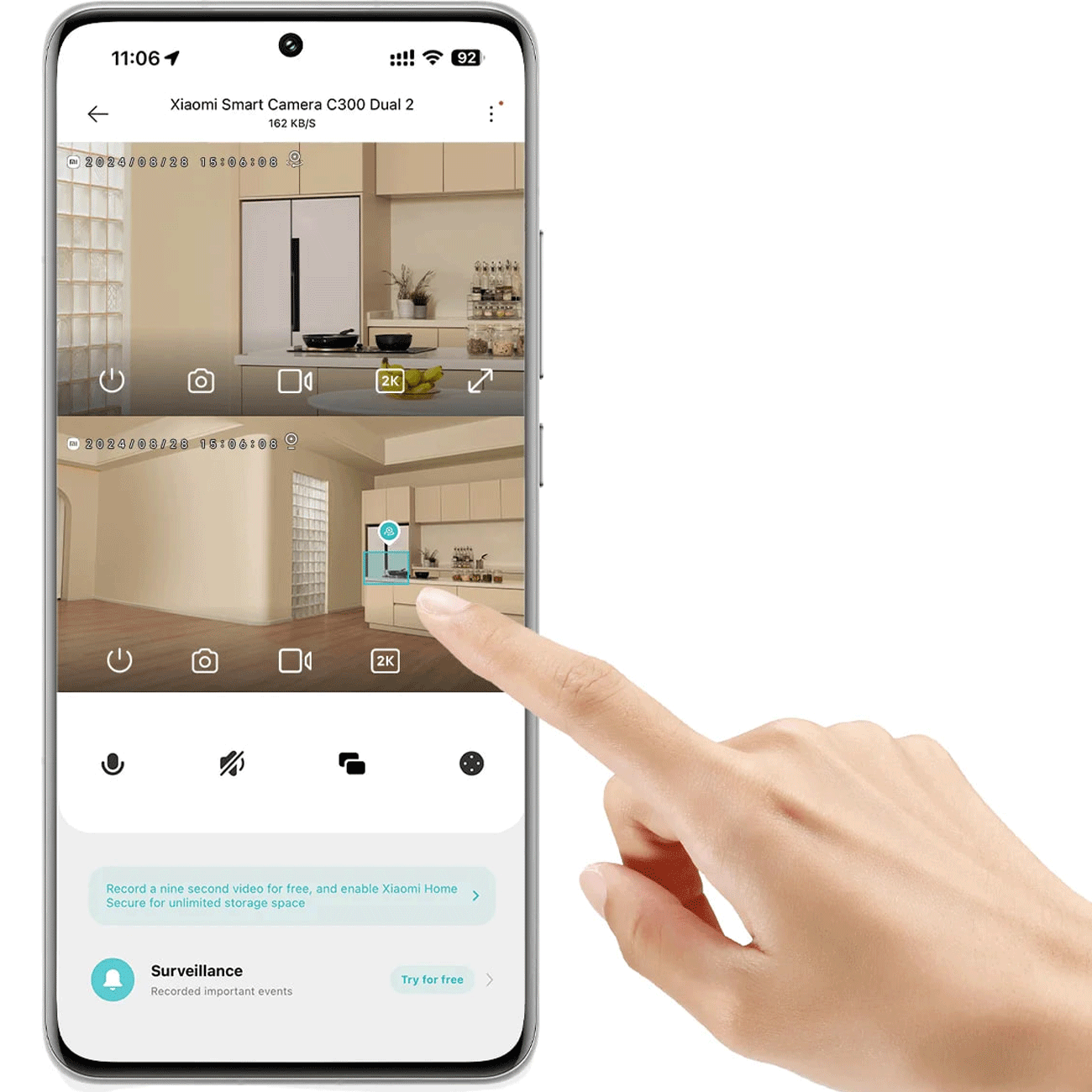 دوربین مداربسته وایفای هوشمند 360 درجه شیائومی MJSXJ22CM