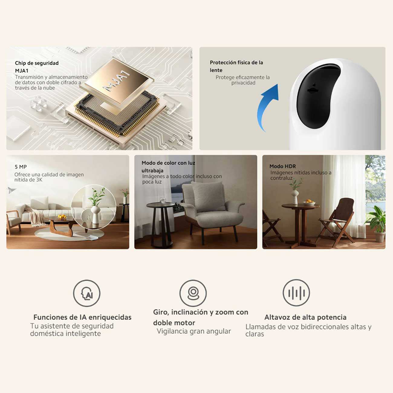 دوربین مداربسته چرخشی IP WiFi شیائومی C500 Pro