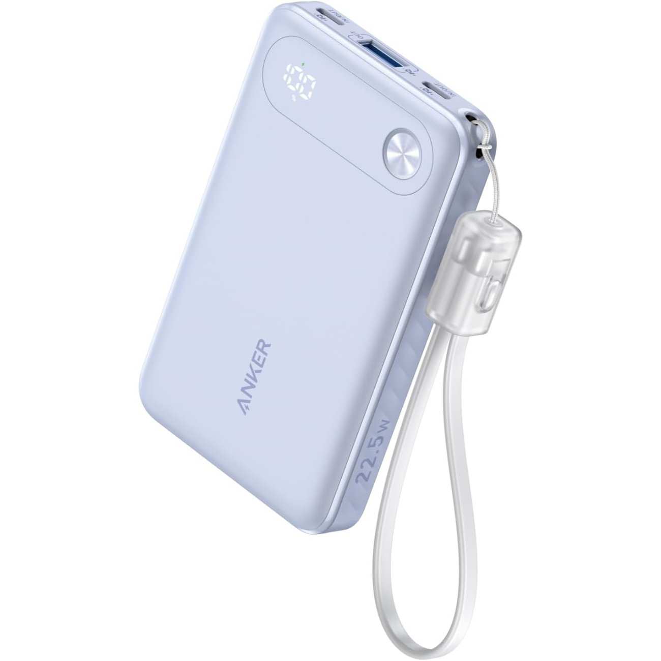 پاور بانک 10000 میلیآمپر 22.5 وات فست شارژ Type-C و USB همراه با کابل دو سر تایپ سی انکرA1257