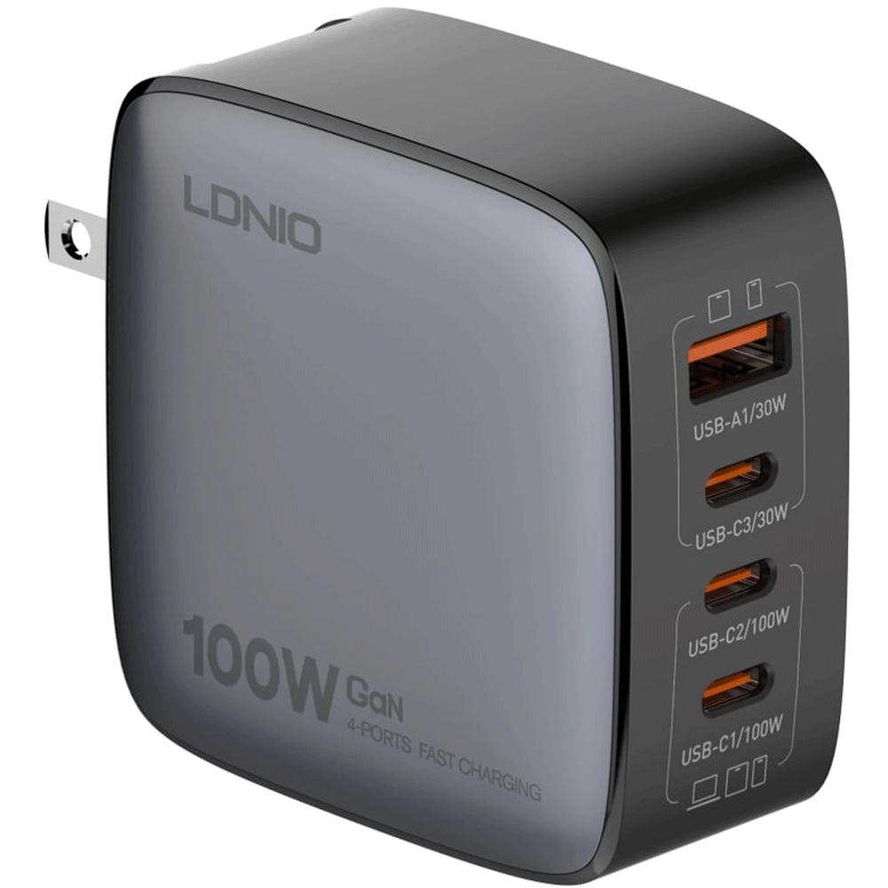 شارژر دیواری شارژ سریع 100 وات USB و Type-C الدنیو Q408