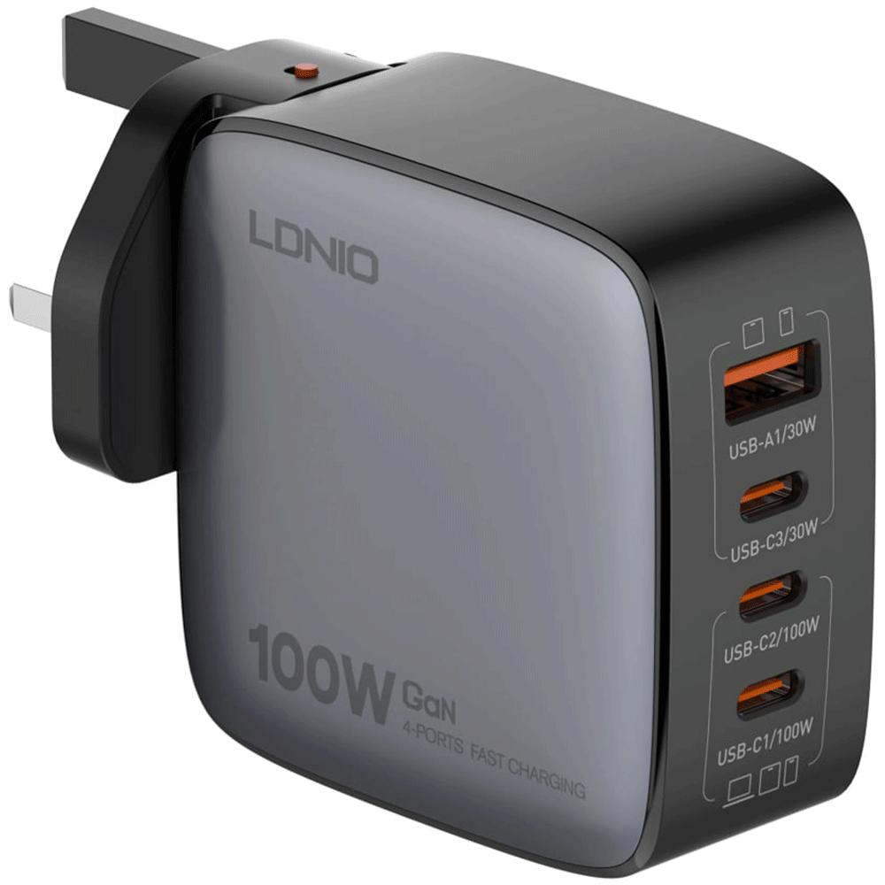 شارژر دیواری شارژ سریع 100 وات USB و Type-C الدنیو Q408