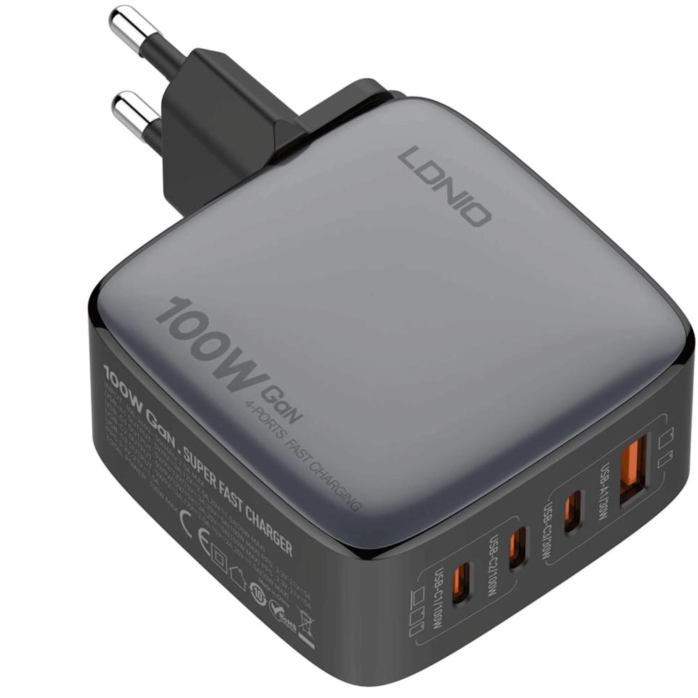 شارژر دیواری شارژ سریع 100 وات USB و Type-C الدنیو Q408