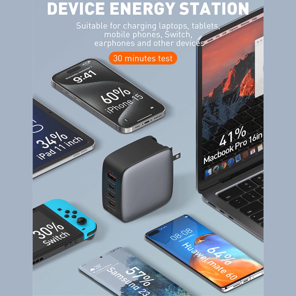 شارژر دیواری شارژ سریع 100 وات USB و Type-C الدنیو Q408