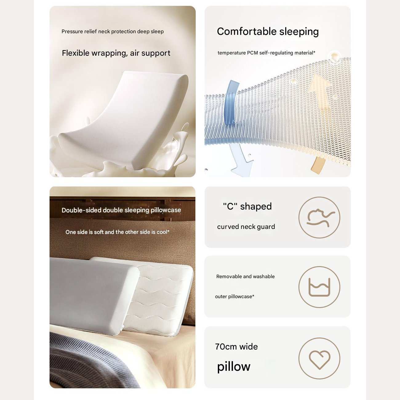 بالش طبی مموری فوم دوطرفه تمام فصول میجیا شیائومی MJSSZ018H