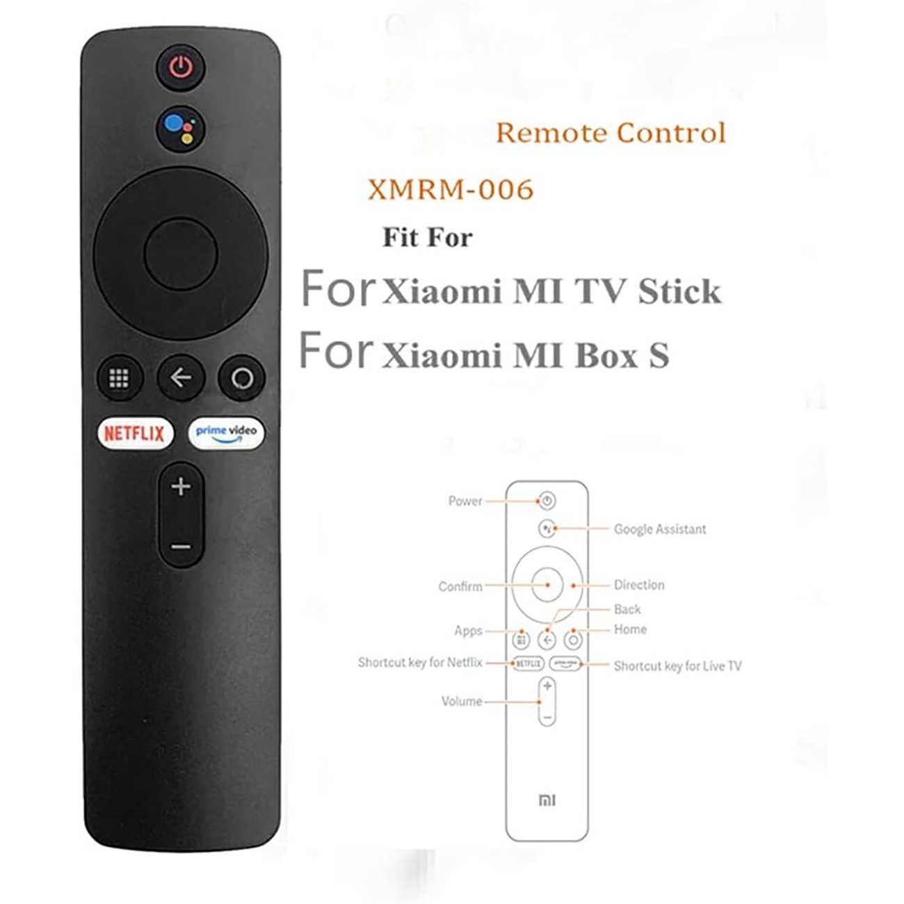 ریموت کنترل تلویزیون و تی وی باکس Mi TV Stick/Mi Box S شیائومی