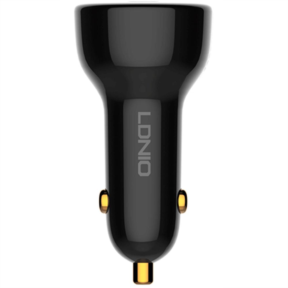 شارژر فندکی فست شارژ ماشین تایپسی 100 وات و یواسبی 30 وات الدنیو همراه کابل دوسر تایپسی C101