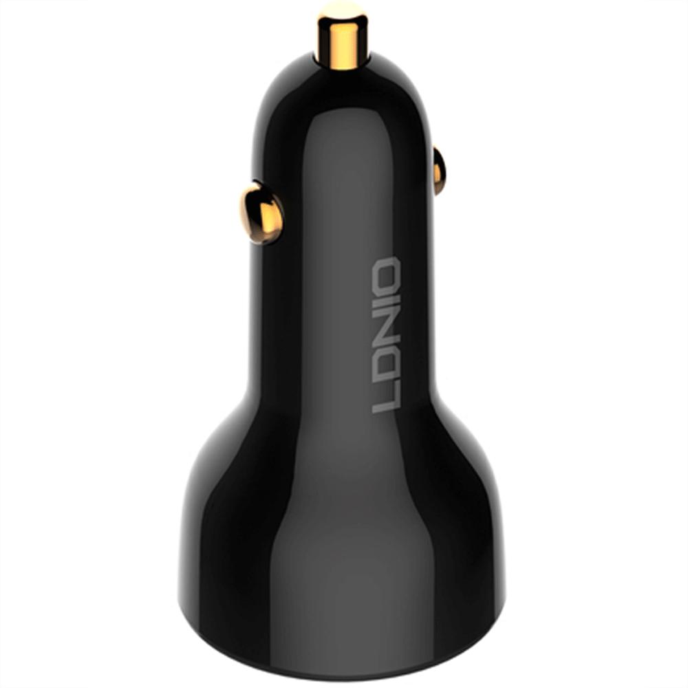 شارژر فندکی فست شارژ ماشین تایپسی 100 وات و یواسبی 30 وات الدنیو همراه کابل دوسر تایپسی C101