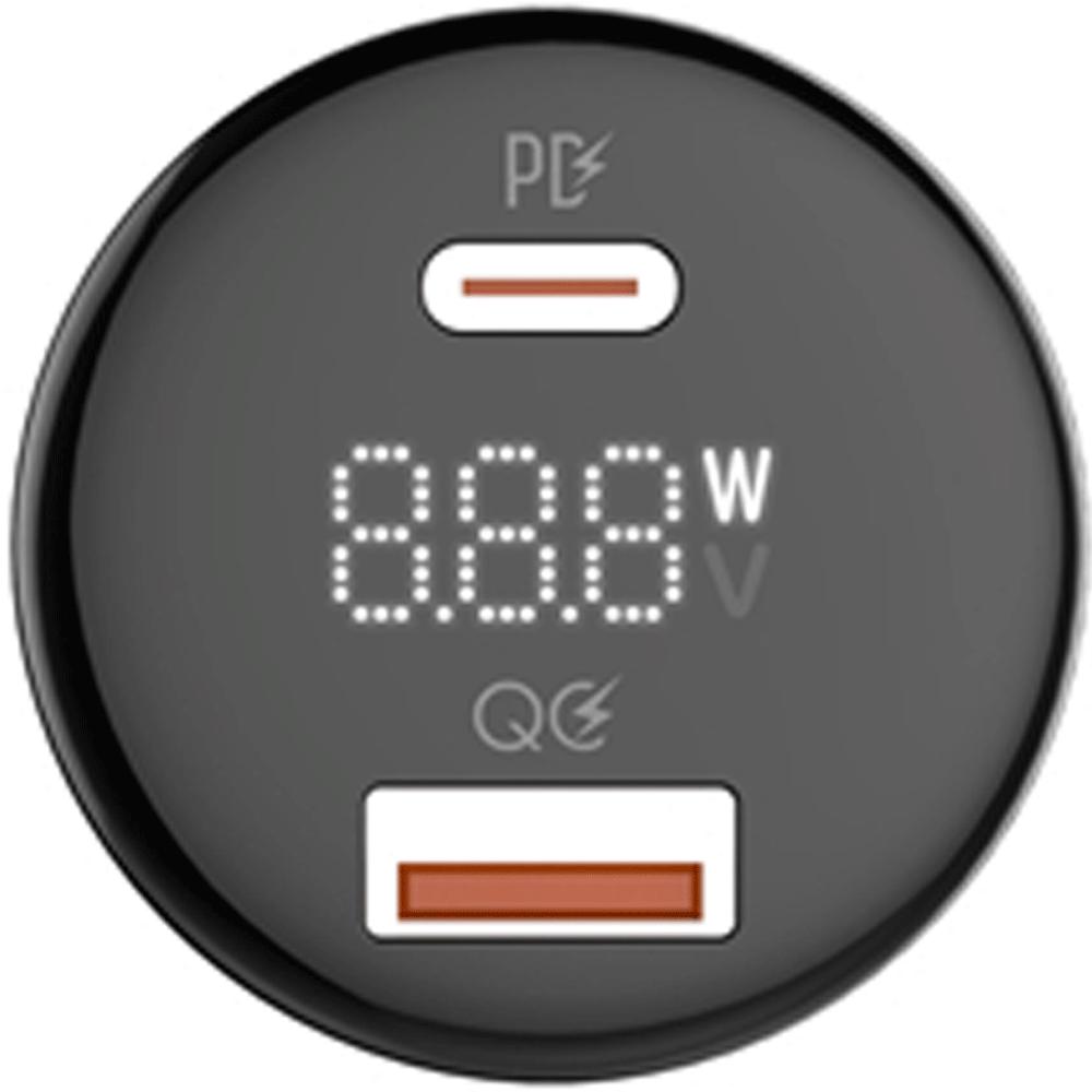 شارژر فندکی فست شارژ ماشین تایپسی 100 وات و یواسبی 30 وات الدنیو همراه کابل دوسر تایپسی C101