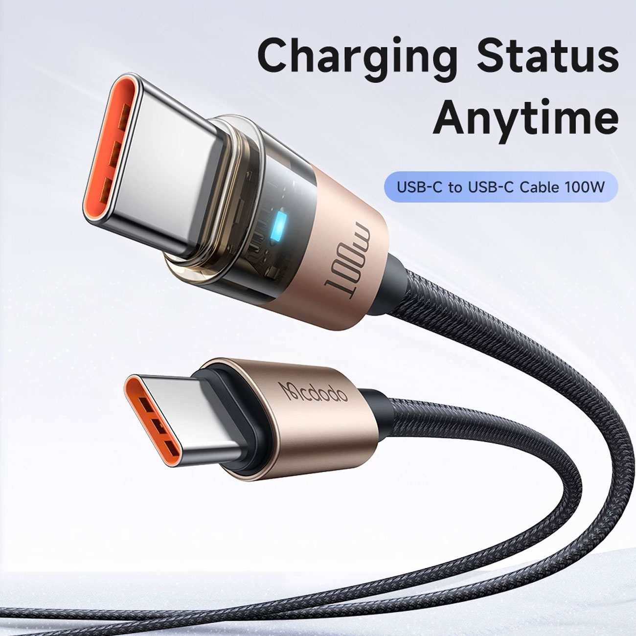 کابل شارژ سریع تایپ سی به تایپ سی 100 وات 5 آمپر 1.2 متری مکدودو CA-558