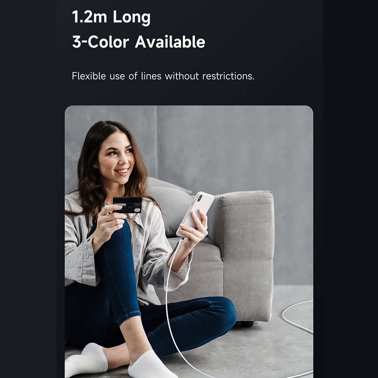 کابل شارژ سریع تایپ سی به لایتنینگ 36 وات 1.2 متری کارپلی مکدودو CA-694