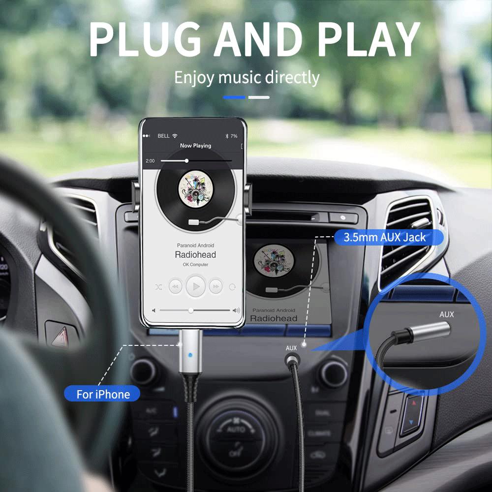 کابل تبدیل لایتنینگ به جک 3.5 میلی متری 2 متری الدنیو LSY82I