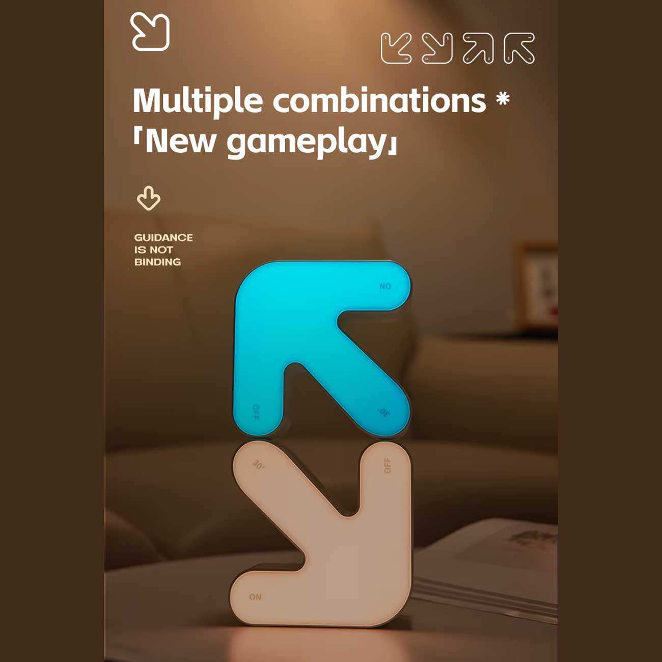 چراغ خواب فانتزی شارژی با طراحی فلش معکوس K-1700