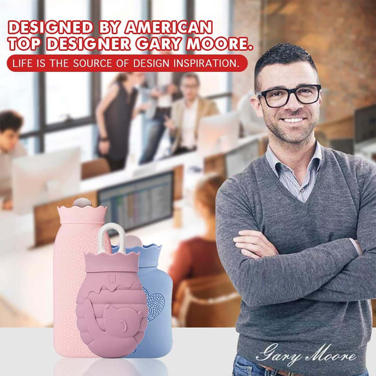 کیسه آب گرم سیلیکونی جوردن و جودی 260 میلی لیتری و 460 میلی لیتری JJ-WD0032