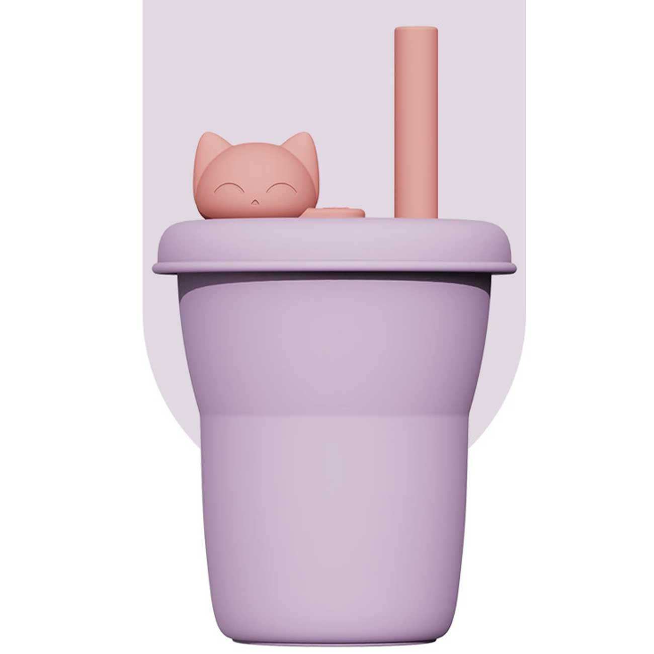 لیوان سیلیکونی فانتزی جوردن و جودی طرح بچه گربه KT054