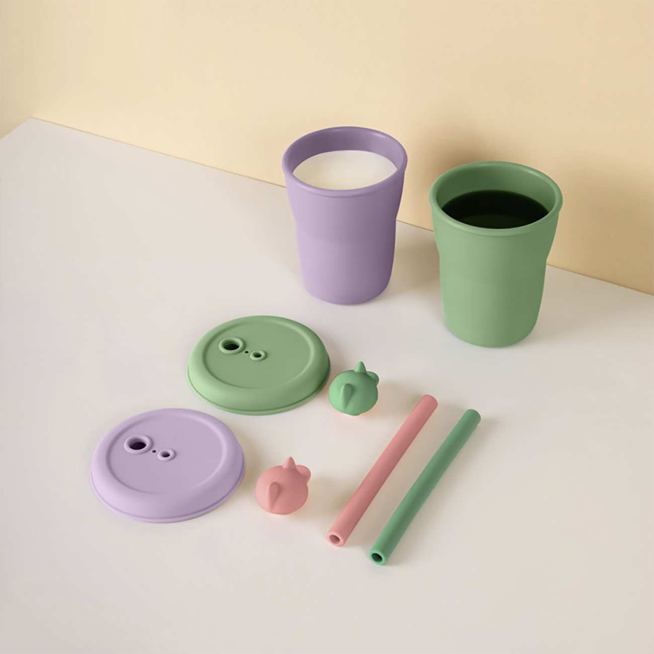 لیوان سیلیکونی فانتزی جوردن و جودی طرح بچه گربه KT054