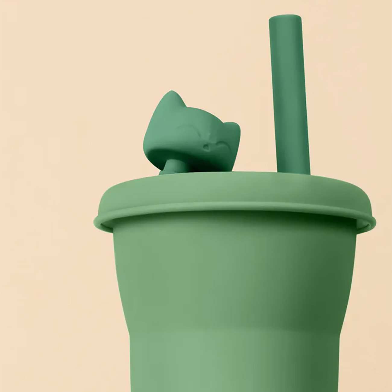 لیوان سیلیکونی فانتزی جوردن و جودی طرح بچه گربه KT054