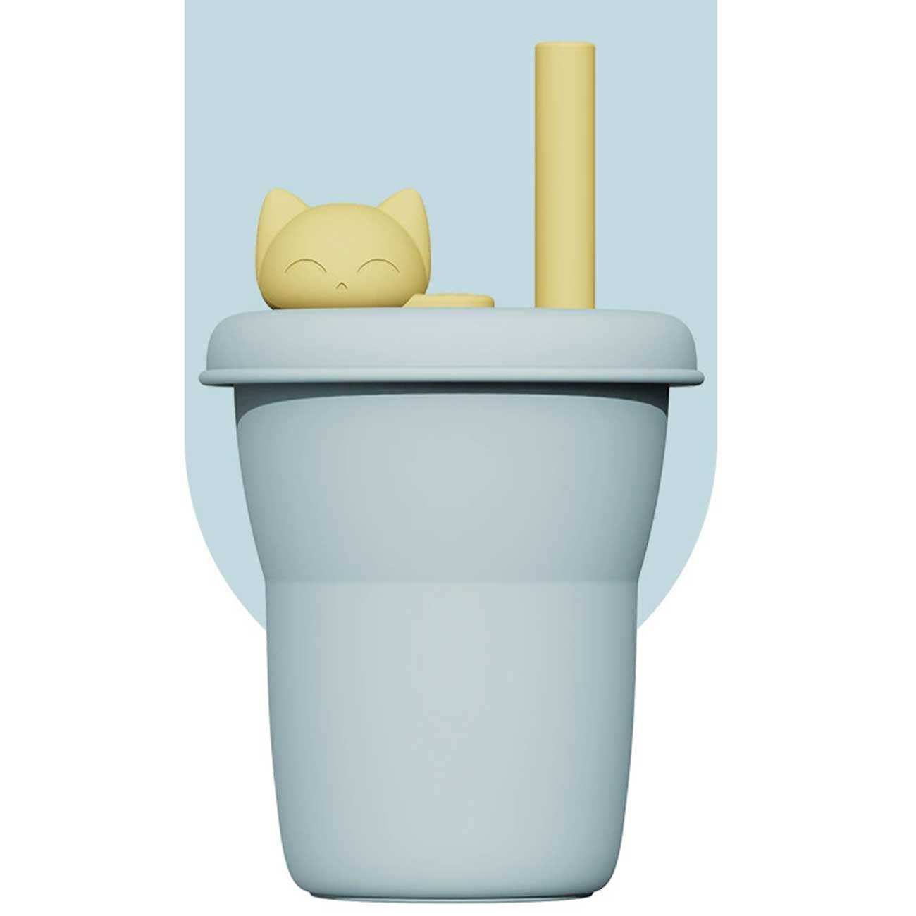 لیوان سیلیکونی فانتزی جوردن و جودی طرح بچه گربه KT054