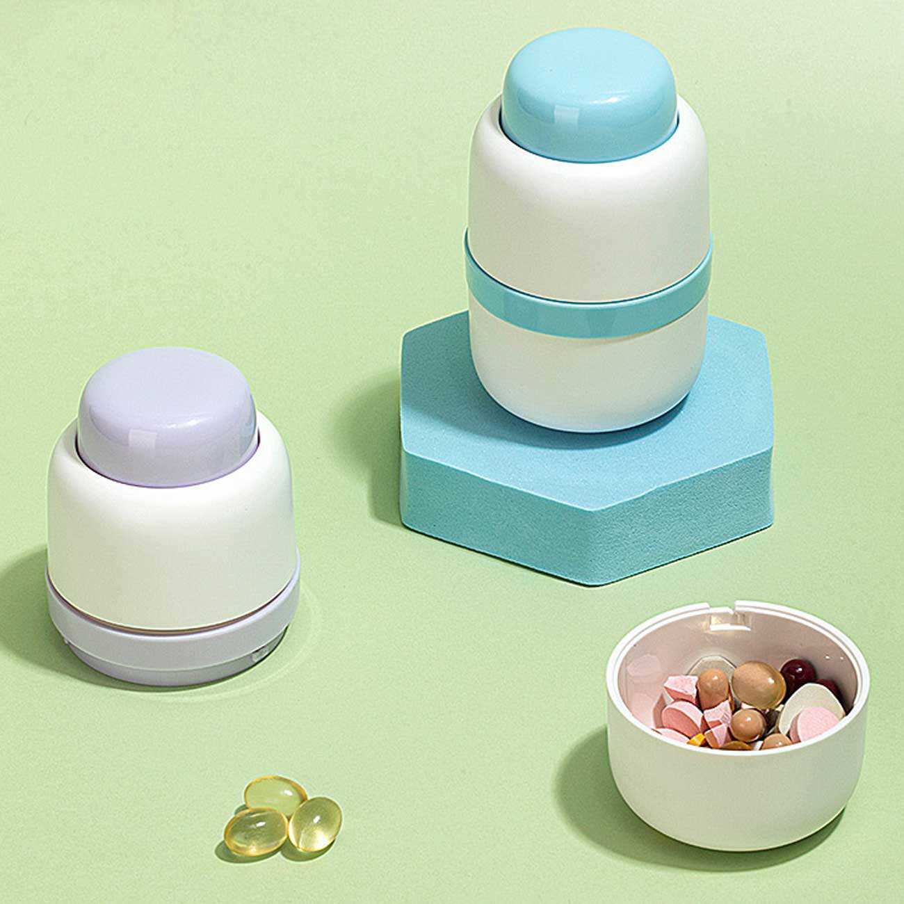 دستگاه برش قرص و جعبه نگهداری دارو قابل حمل مسافرتی جوردن و جودی TR022