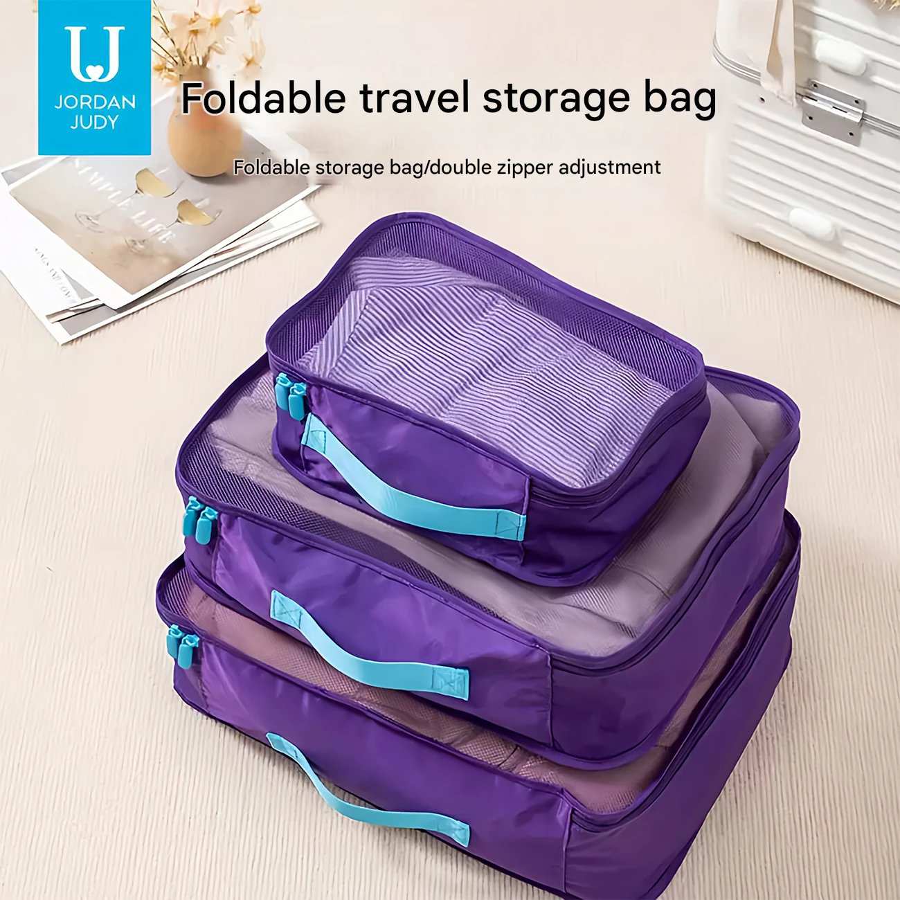 کیف تاشو نظم دهنده لباس داخل ساک و چمدان جوردن و جودی JORDAN & JUDY PT061