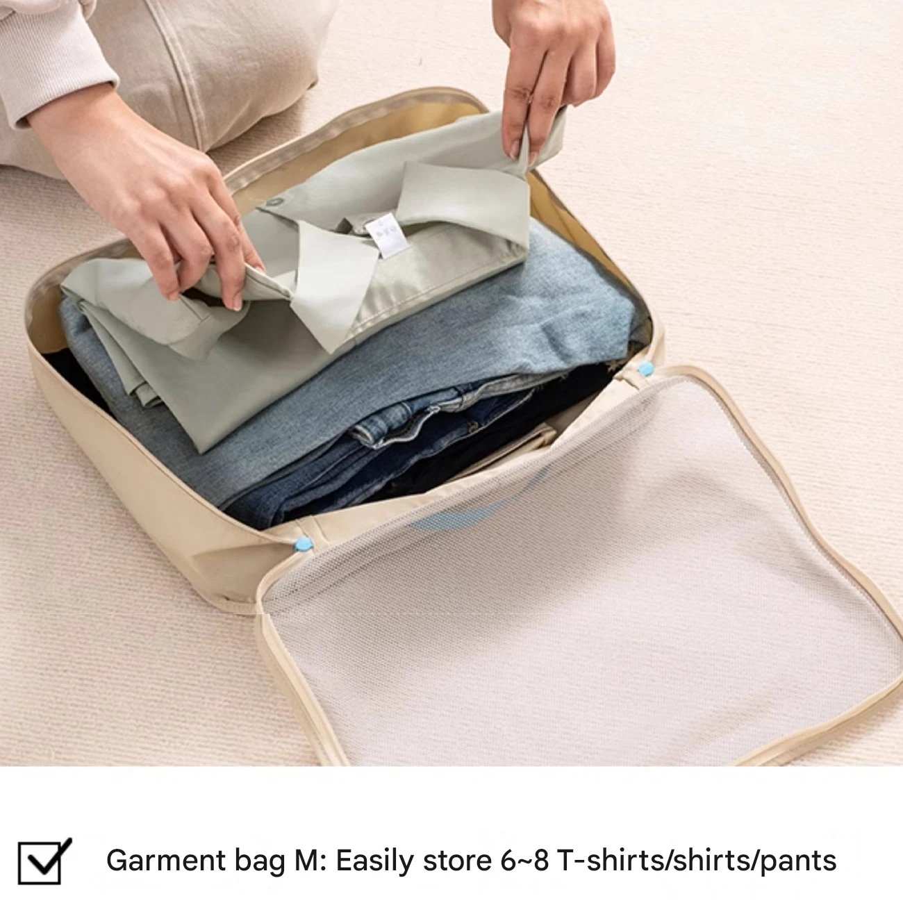 کیف تاشو نظم دهنده لباس داخل ساک و چمدان جوردن و جودی JORDAN & JUDY PT061